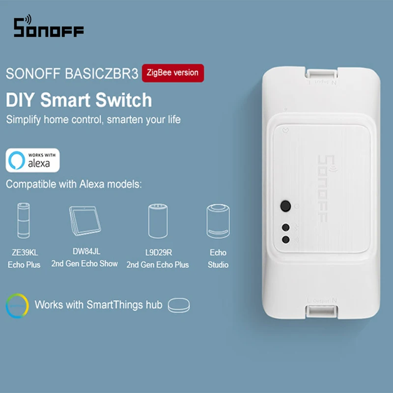 SONOFF BASICZBR3 DIY Smart Zigbee Stikala za Luč MINI Časovni Rele Modul za Brezžično Daljinsko Stikalo Deluje Z Alexa SmartThings Hub