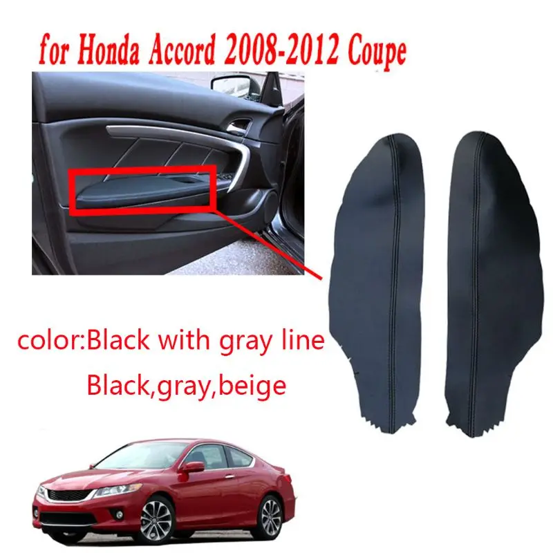 Usnje prednjih Vrat Plošče Armrest Kritje za Honda Accord 2008-2012 Črno rdeči/ črni/ bež/siva