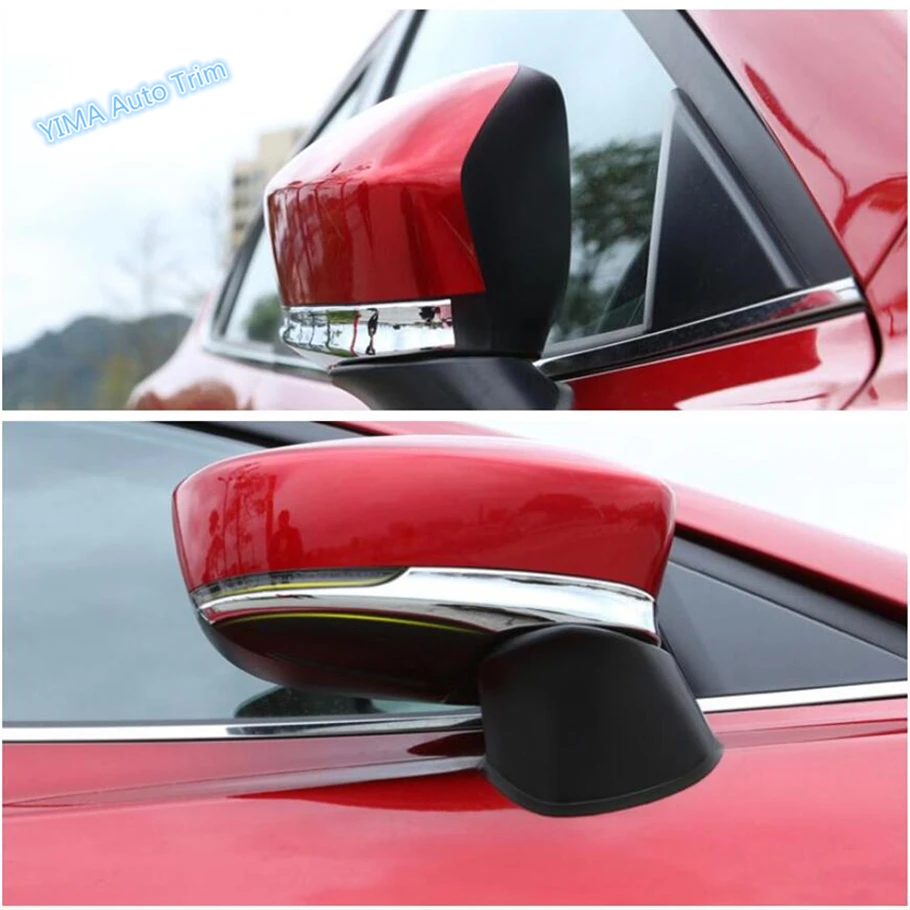 Lapetus Auto Styling Zunaj Vrata Rearview Mirror Drgnjenje Naslovnica Stripa Trim Fit Za Mazda 6 2019 2020 / Chrome Svetlečim