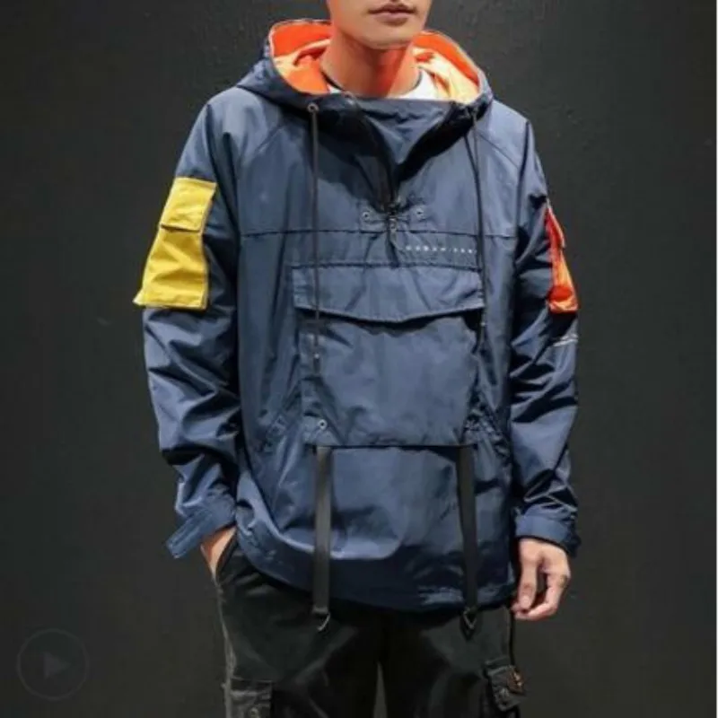 Nova jakna Pomlad moški študent korejska različica priložnostne svoboden veter hip hop baseball Vroče Prodaje vrhovi windbreaker Black Brezplačna dostava