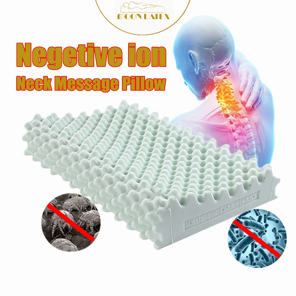 Moonlatex Tajska Prvotnega Naravnega Lateksa Blazino Zdravstvenega Varstva Vretenc Ortopedskih Fizioterapija Negativni ion Vratu Masaža Blazino