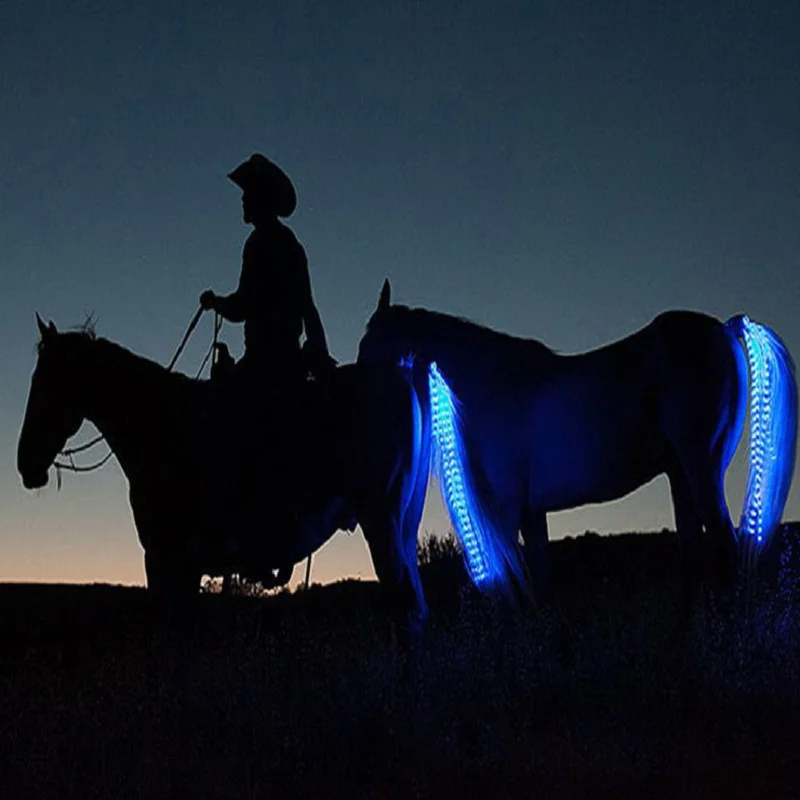 Konj, Oprema za Jahanje Rep Trappings Konjeniški LED Utripajoča Luč Bar Pas Športih na Prostem USB Charge Jahanje Odlikovanja