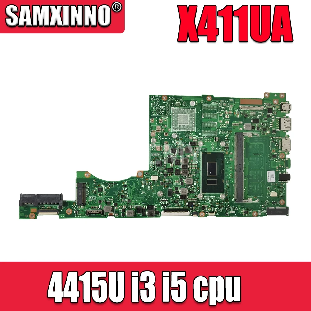 Akemy Za Asus X411 X411U X411UN X411UQ Prenosni računalnik z Matično ploščo X411UA MainBoard Preizkušen W/ 4415U i3 i5 procesor, 4 GB RAM-a