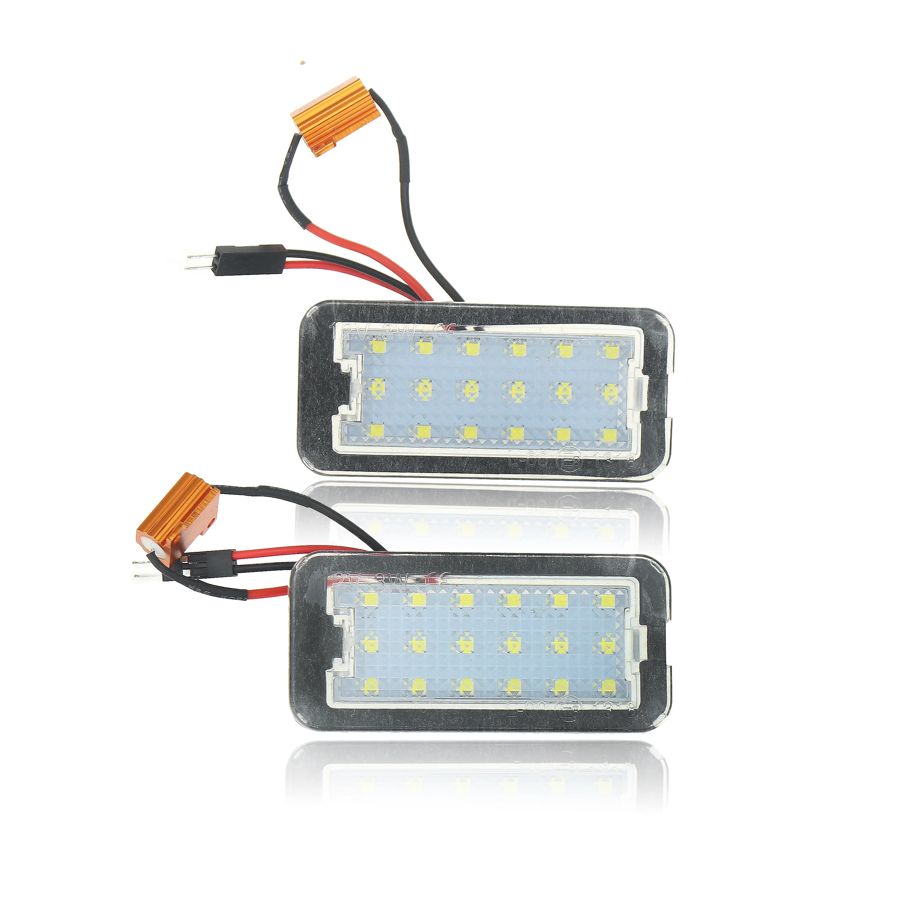 2PCS Bela LED Osvetlitev registrske Tablice Številka Rep Svetilka Primerna za Fiat 500 in 500C