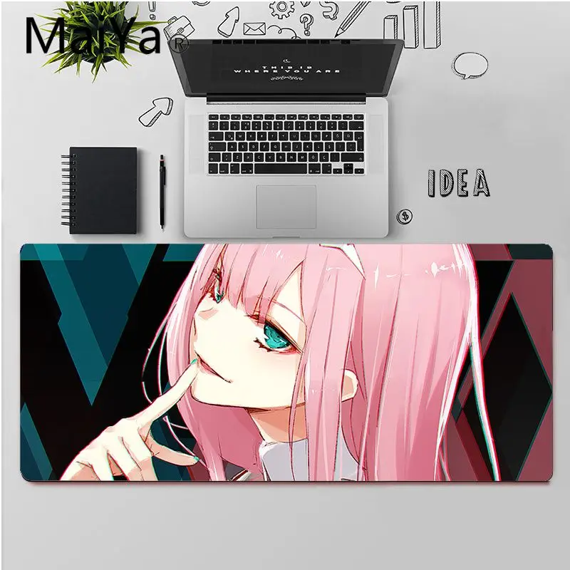 Maiya Vrh Kakovosti Draga v FranXX Nič Dveh Meri laptop Gaming mouse pad Brezplačna Dostava Velik Miško, Tipke Tipkovnice Mat