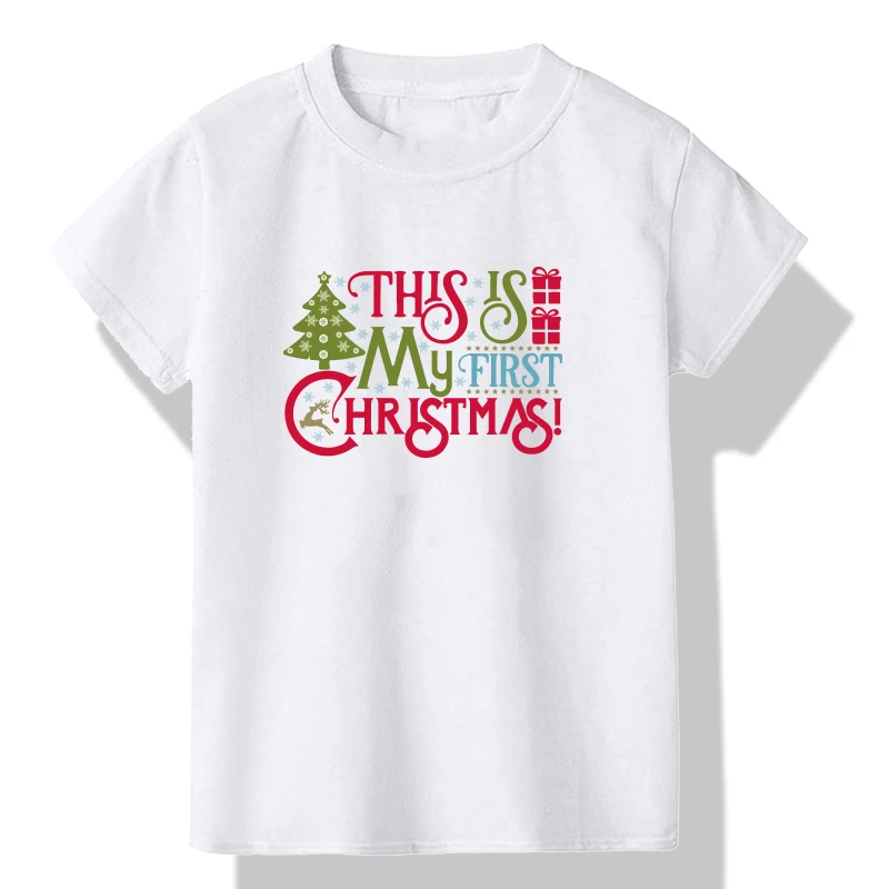 Božično darilo Baby otroška Oblačila T-shirt Santa Claus 2020 Novo jelena Božič vesel, spodnje Perilo Mehko Priložnostne Dno Majica
