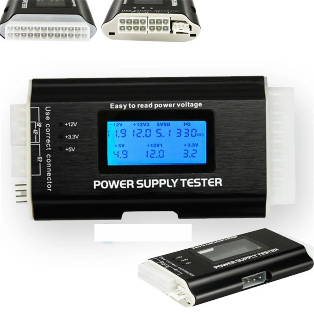 Računalnik PC Napajanje Tester za Preverjanje 20/24 pin SATA HDD ATX Merilnik BTX LCD Vroče Prodaje Padec Ladijskega prometa