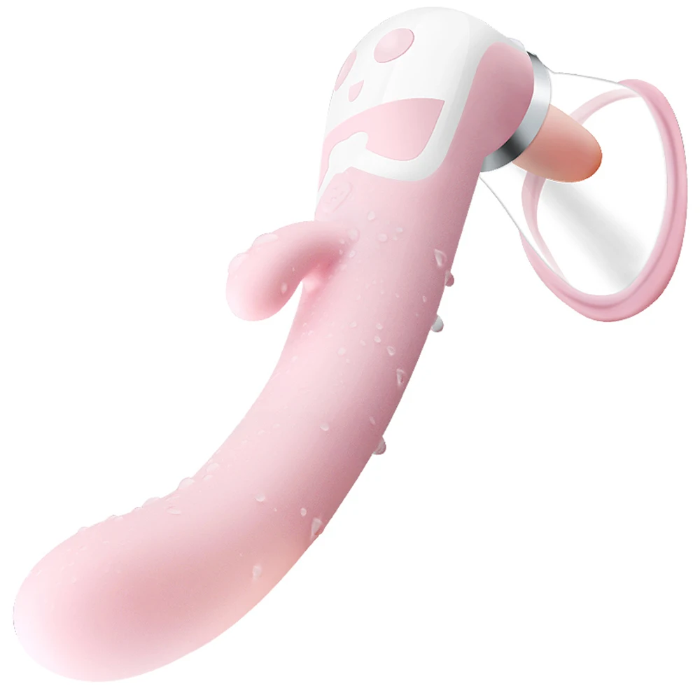 Novo Klitoris Stimulator Jezika z vibriranjem Sesanju Vibrator Blowjob Nastavek Sesanju Dildo Sex Igrače za Ženske Ustni Lizanje Vagina