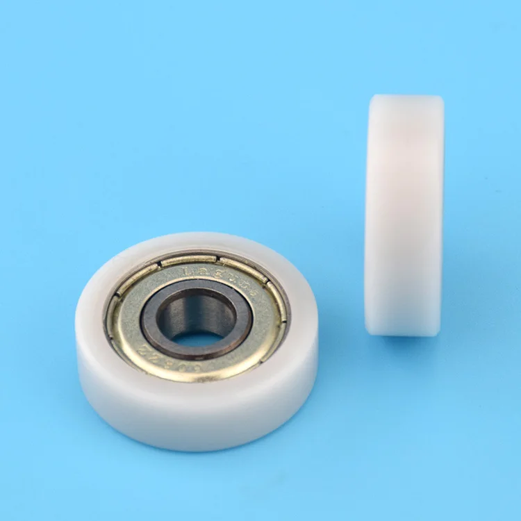 5PCS 8x26x8mm visoko kakovostno belo barvo delrin plastičnih ravno škripec roller kolo 608 kroglični ležaj valjčni POM ravno kolo
