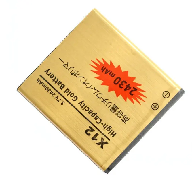 Ciszean 2x 2430mAh BA750 3.7 VDC Zlato Zamenjava Baterije + Univerzalni Polnilnik Za Obločno s X12 LT15i LT15a LT18i