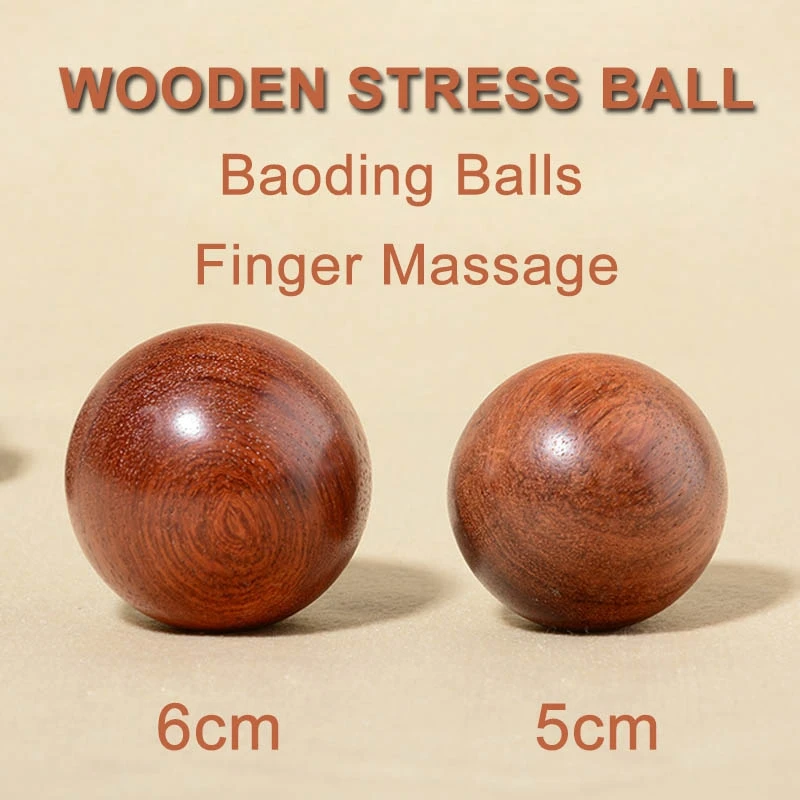 Lesene Stres Baoding Žogo Zdravje Vadbe Rokometne Prst Masaža Kitajski Zdravje, Meditacija Sprostitvena Terapija