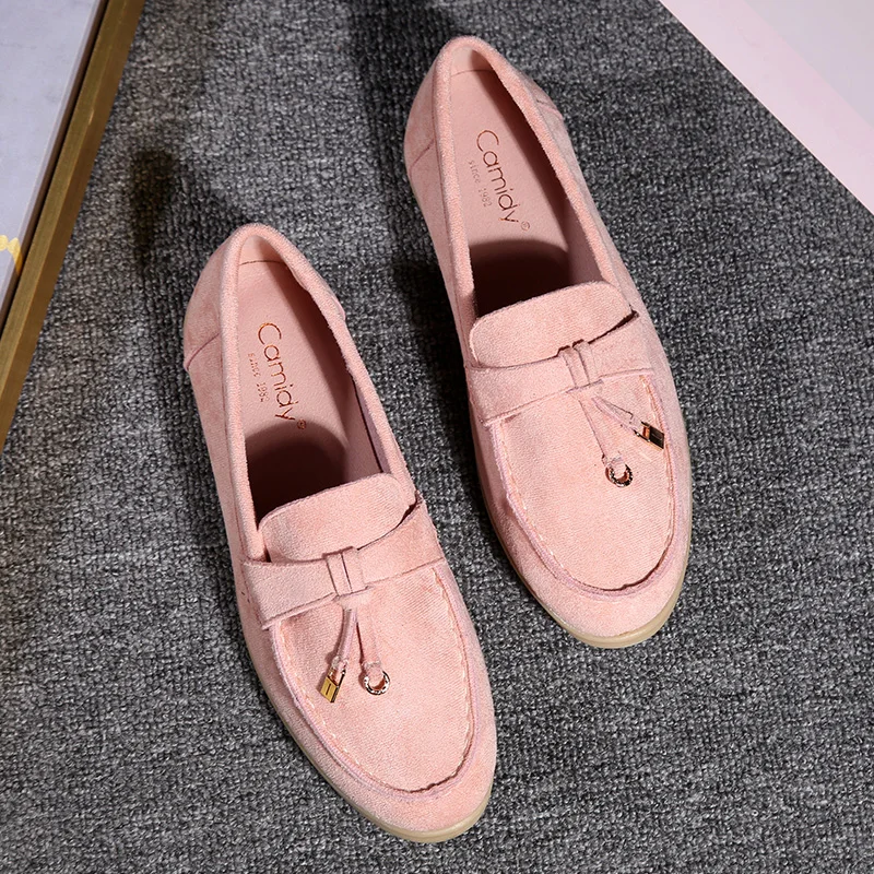 CAMIDY Ženske Stanovanj čevlji 2020 Loafers Candy Barve Zdrsne na Ravno Čevlji Balet Stanovanja Udoben Ženski čevelj zapatos mujer