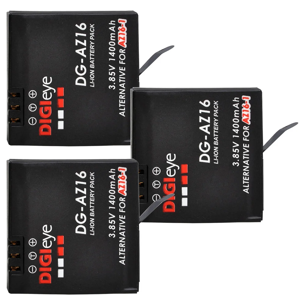 2pcs 1400mAh AZ16-1 Baterija za Xiaomi YI AZ16-1, AZ16-2 in Xiaomi Yi 4K, Yi 4K+, Yi Lite, YI 360 VR delovanje Fotoaparata