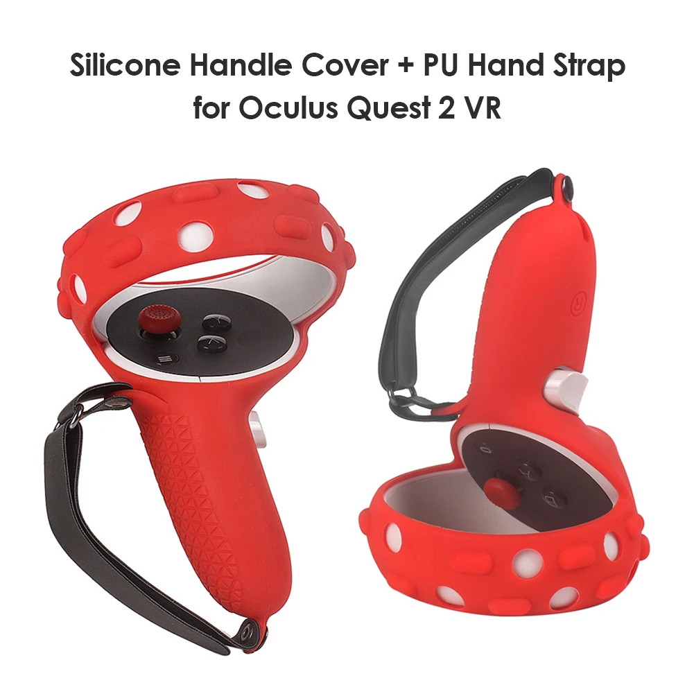 2v1 Kit Silikonski Pokrovček za Oculus Quest 2 VR Dotik Krmilnik Členek Pašček Zaščitna Primeru Grip Ročaj za Quest 2 Pribor