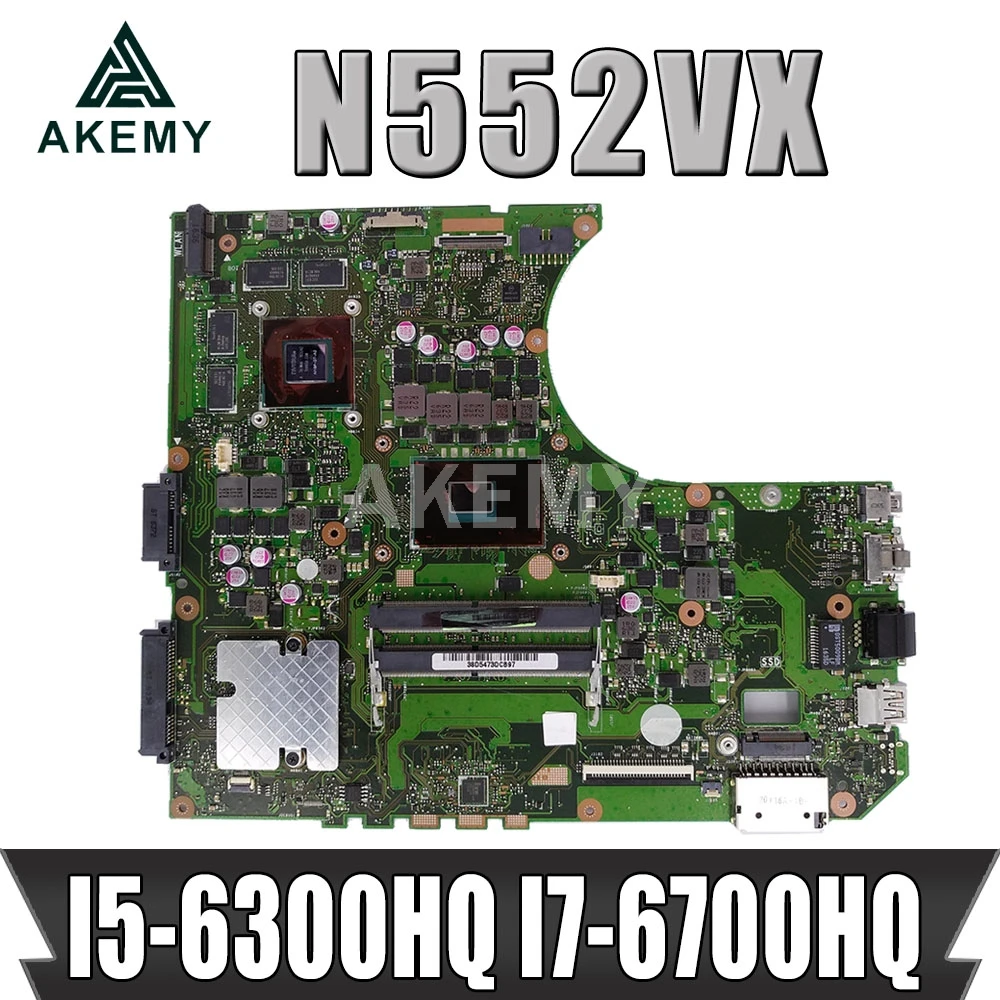 Akemy Novo Mainboard Za Asus N552VX N552VW N552V Mainboard Prenosni računalnik z Matično ploščo W/ I5-6300HQ I7-6700HQ GTX960M GTX950M