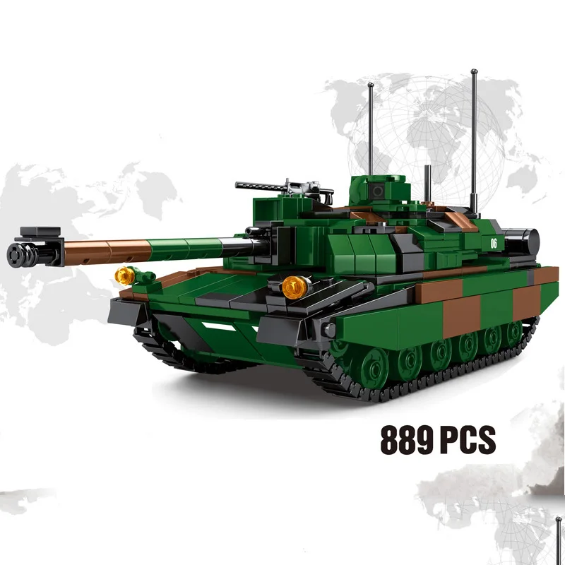 Vojaške Serije Francija WW2 Vojske Leclerc Glavni Bojni Tank SWAT vojak DIY Model Stavbe, Bloki, Opeke, Igrače, Darila