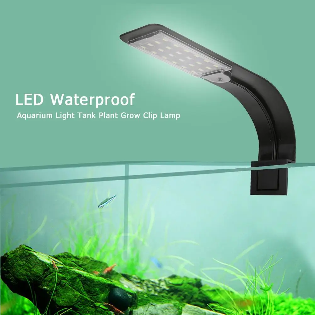 10W LED Nepremočljiva Luči Akvarij Fish Tank Vodne Rastline Rastejo Razsvetljavo Clip-On Lučka Aquarium prožen EU Plug