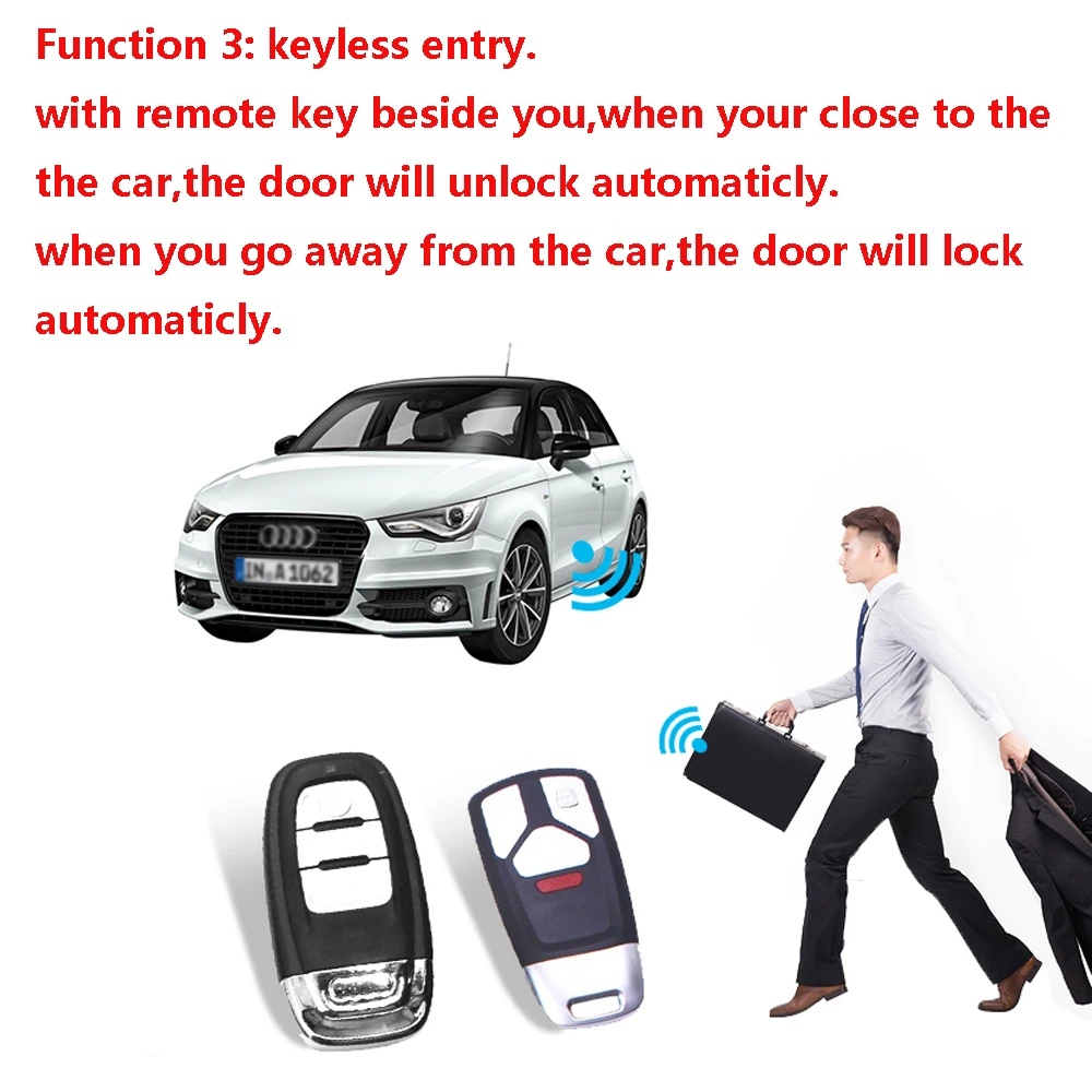 Za Audi A4/Q5 2008-2016(brez push gumb dodaj push start remote start sistem za vstop brez ključa sistem plug and play tip