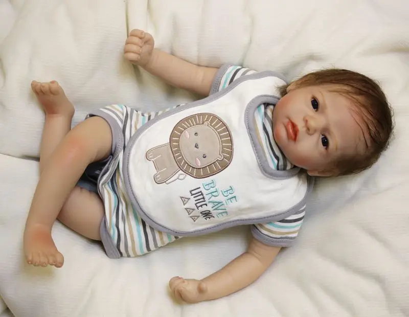 Debelo Prerojeni Baby Doll 22 Palčni 55 cm Novorojenčka Silikonski Dojenčki fant lutka Veren bebe lutka bonecas Igrača Otroci Darilo za Rojstni dan