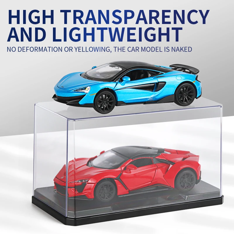 HOBEKARS Prah Dokaz Jasno, Plastični Model Avtomobila Prikaže Okno za Shranjevanje Primeru Vitrina Za Blok figuric