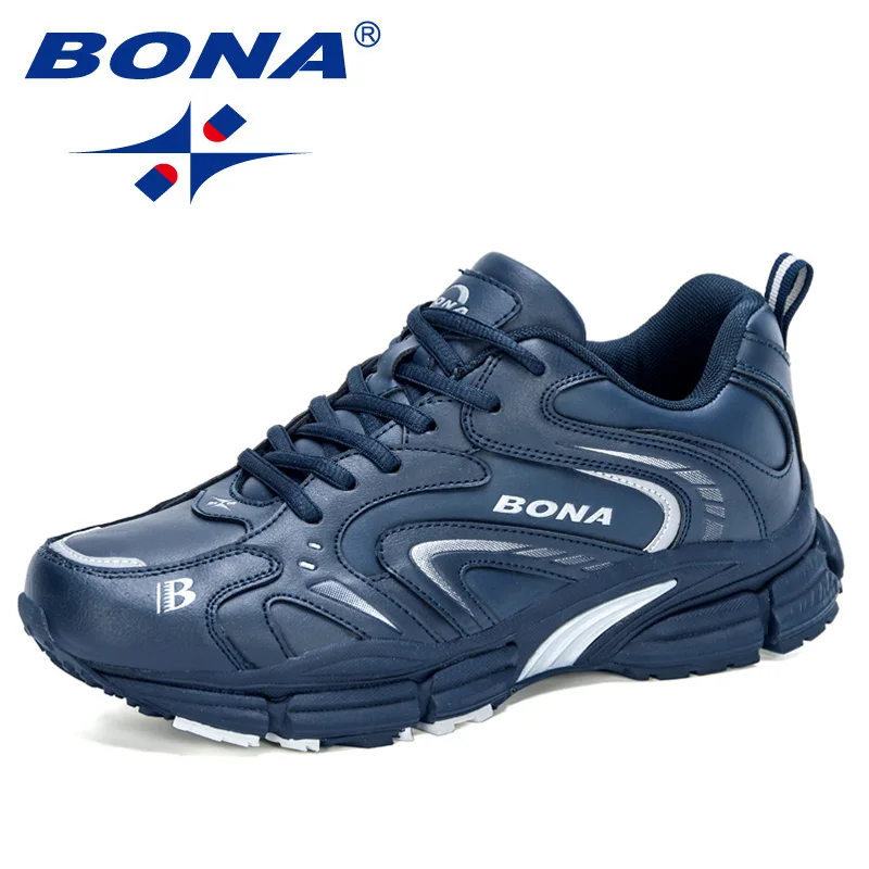 BONA 2020 Novih Oblikovalci Dejanje Usnjeni Copati Moški Športni Copati Moški, Tek Izpopolnjevalni Superge Zapatos De Hombre Trendy