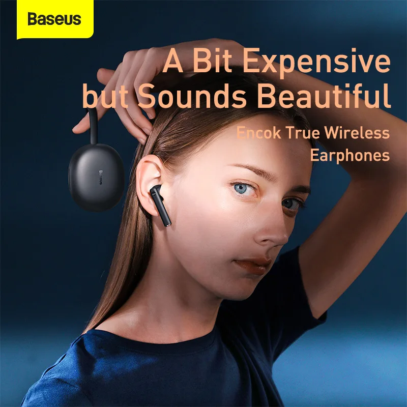 Baseus W05 TWS Bluetooth Slušalke Dotik za Nadzor Slušalke HD Stereo Brezžična Čepkov Podporo Qi Polnilnike