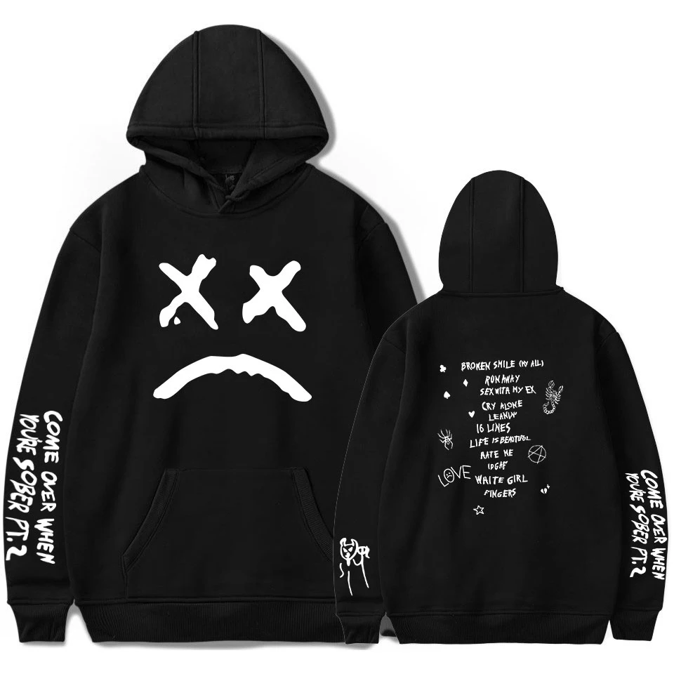 Lil Peep otrok Bombaž hoodie Hellboy Lil Peep moški ženske priložnostne hoodie Harajuku jok obraz print majica hip hop top
