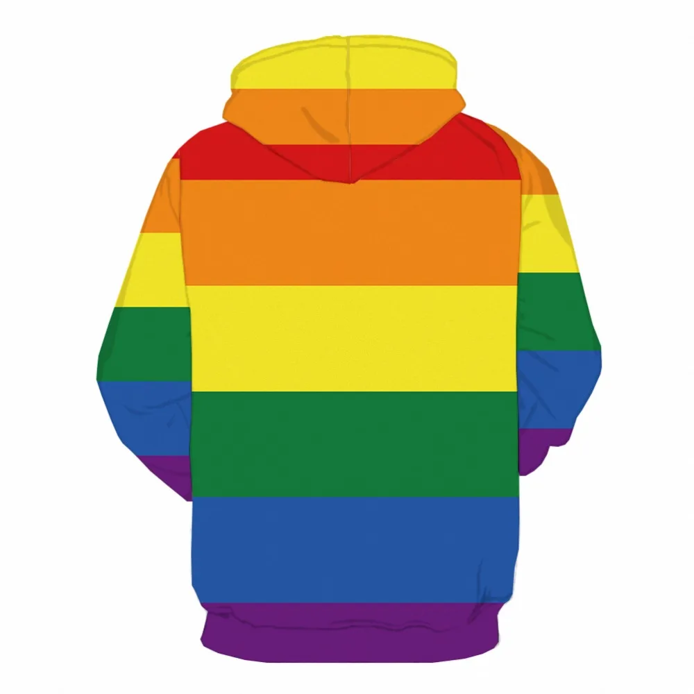 KYKU Mavrični pulover s kapuco Legitimno Gay Hoodies Moških 3d Dolgo Majica Banner Pisane Natisnjeni Anime Človek Mens Oblačila Ulične