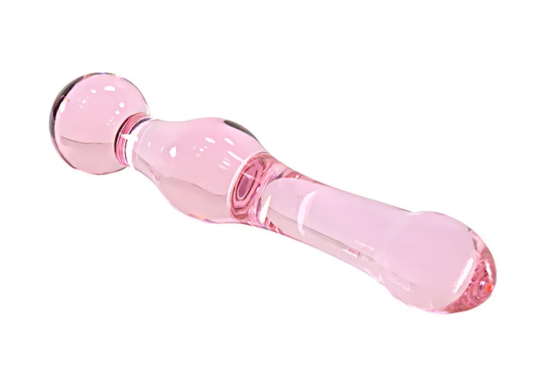 Roza fine stekla analni čep igrače vroče in hladno se lahko uporablja butt plug sexo analne kroglice igrače prostate masaža sex igrače za ženske