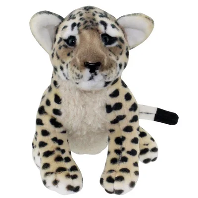 30-45 cm 4 Modeli Nagačene Živali Resničnem Življenju Plišastih Sedel Tiger, Lev, Leopard, Polnjene Plišastih Igrač Srčkan Leopard Lutke za Fante