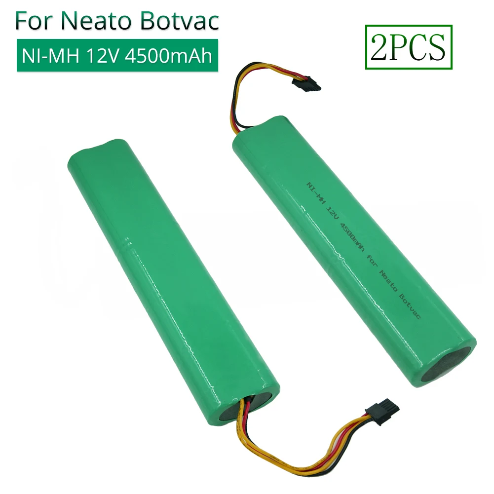 2PCS 12V 4500mAh Nimh baterije za polnjenje Ni-MH Sesalniki Akumulatorska baterija za Neato Botvac D85 70e 75 80 D75 caSino187 EBVB-141 Baterije