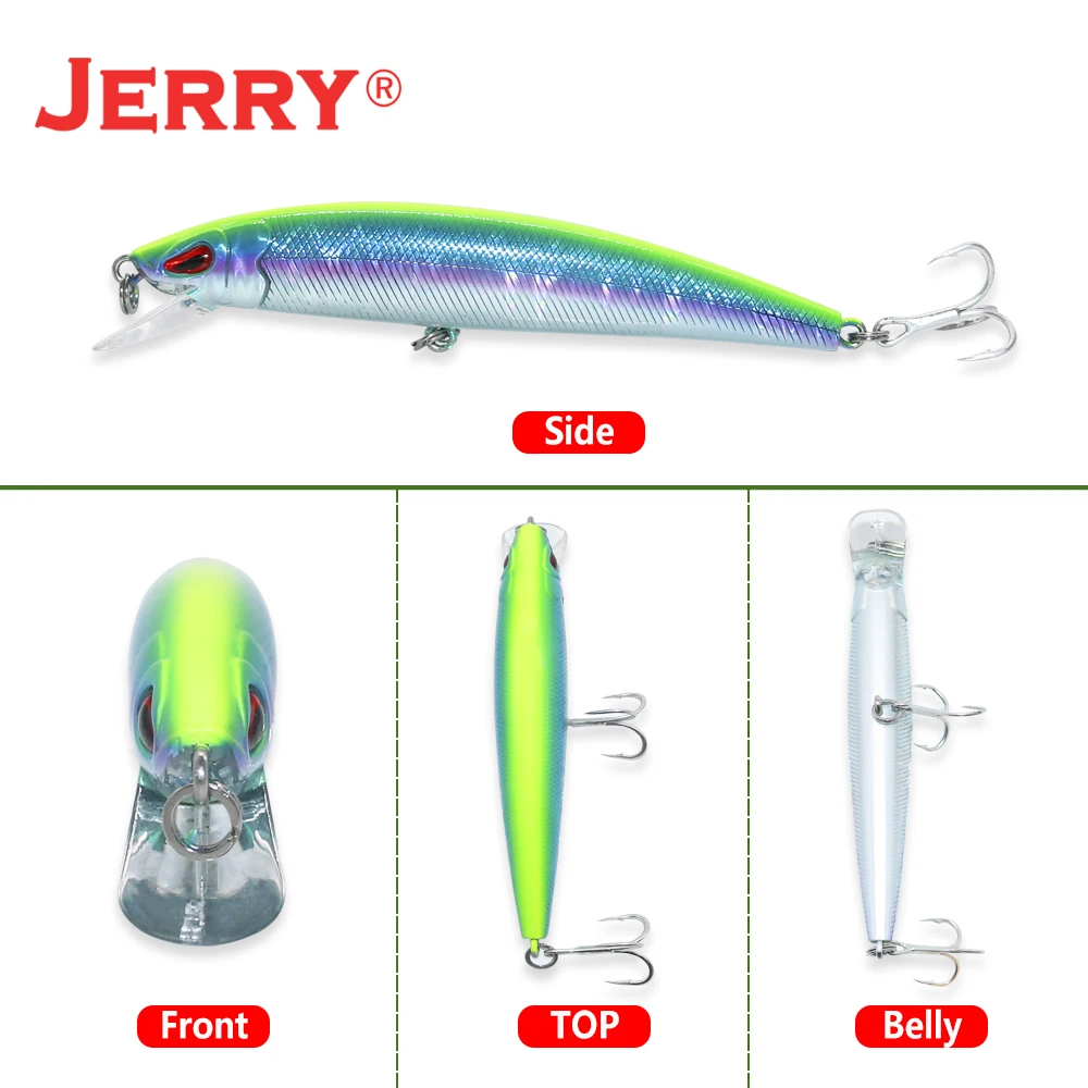 Jerry Puščico Plavajoče Pisanec Fishing Lure Sladkovodnih Morske Vabe Za Bas Ščuka 9 cm UV Barvo Rožljanje Težko Vabe