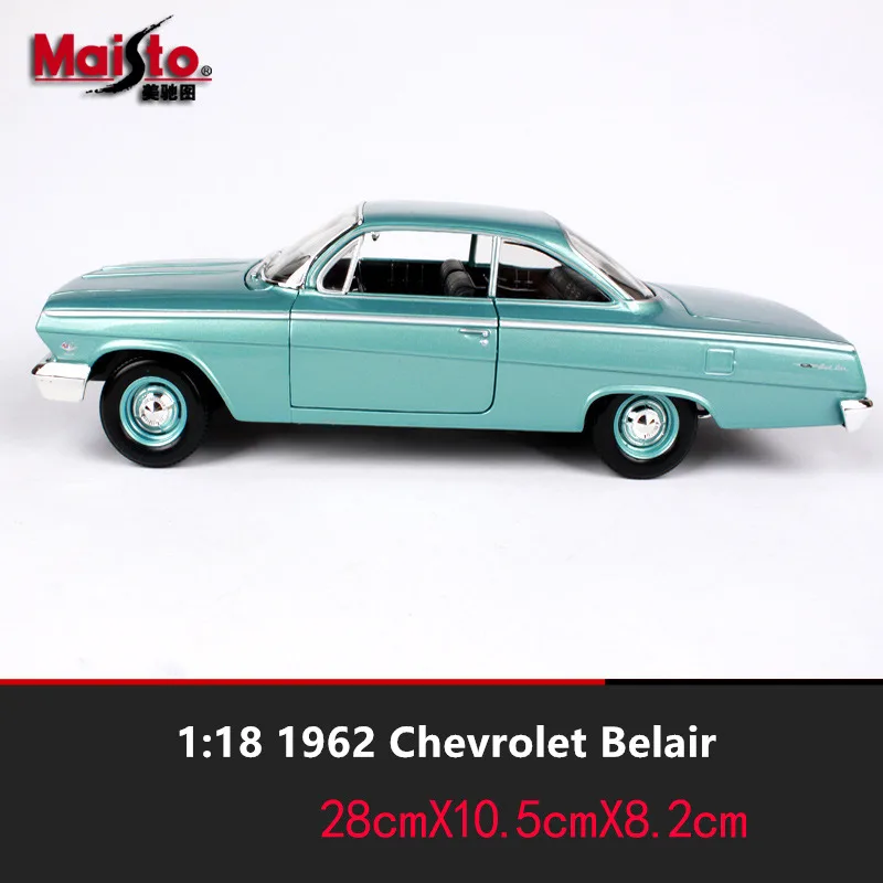 Maisto 1:18 1962 Chevrolet BEL Zlitine, Retro Modela Avtomobila Klasičen Avto Model Avtomobila Dekoracijo Zbirka darilo