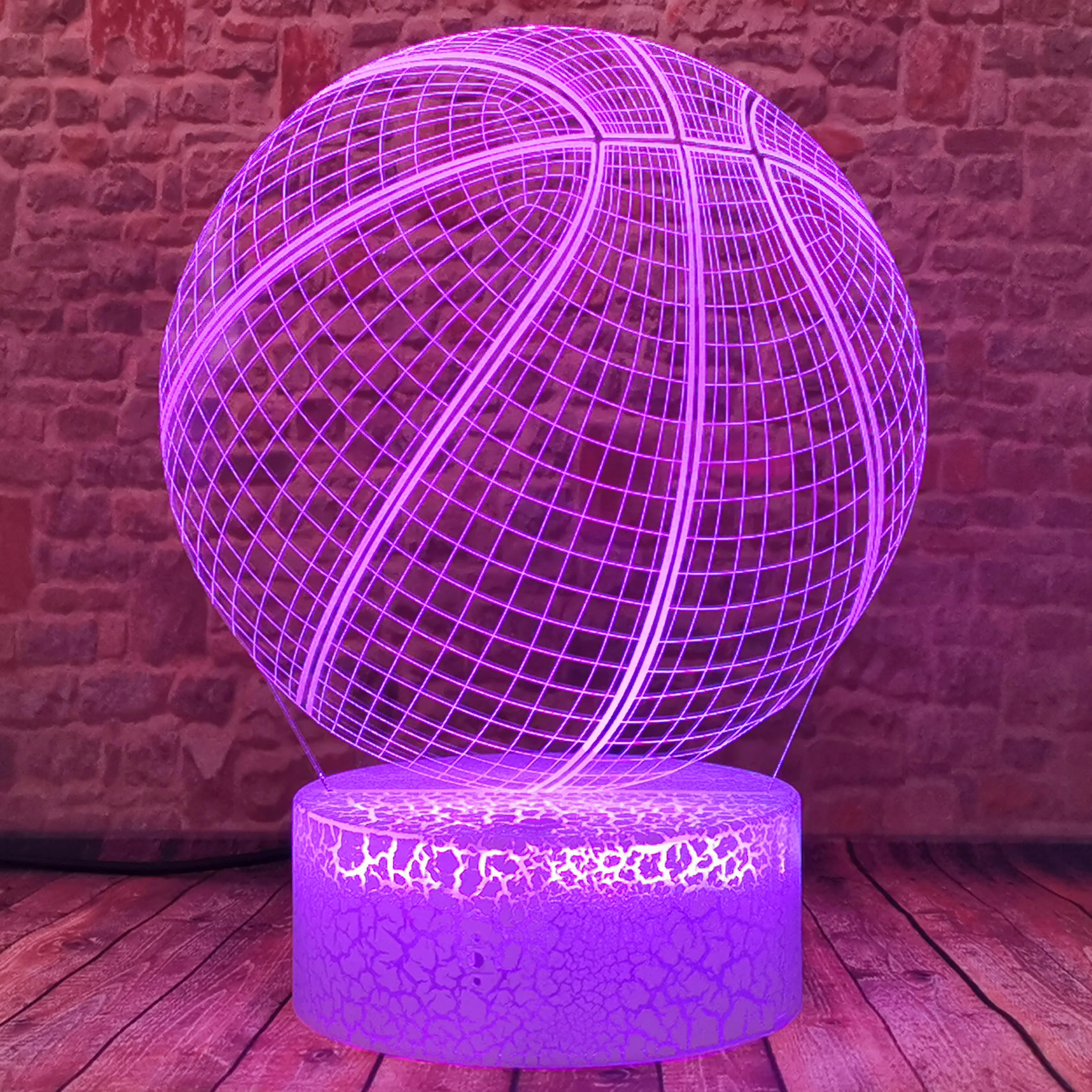 3D Iluzije Nočna Lučka za Košarkarsko Žogo Hologram Akril Nočna Soba Dekor za Edinstven za Študentske Spalnica Otroci Igrače Božič