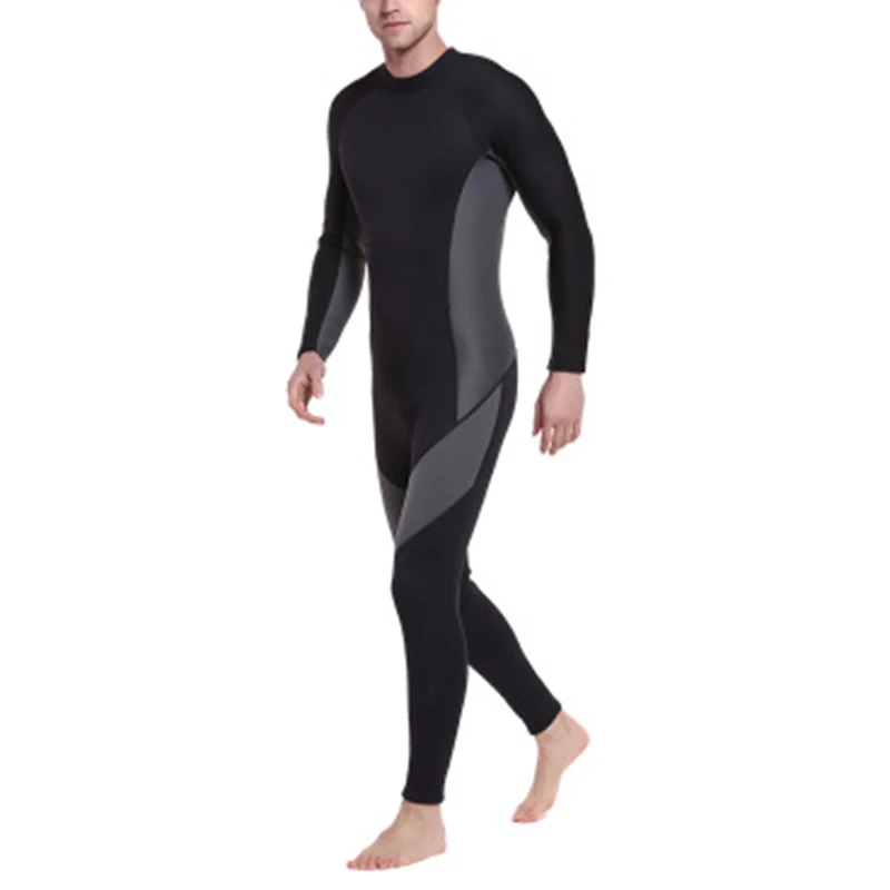 3 mm Debeline Moških mokra Obleka z Dolgimi Rokavi Zadrgo Toplo Plavanje Surf Potapljaško Obleko EDF88