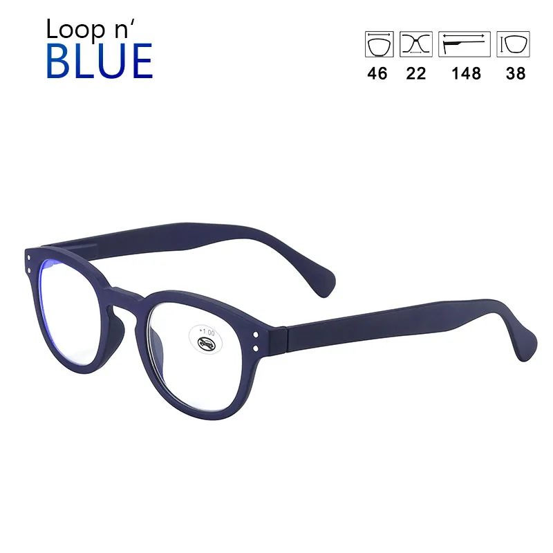 Meeshow Natančno branje očala Retro Slogu Krog obravnavi očala Moški ženske obravnavi očala Anti-modra svetloba visoke kakovosti