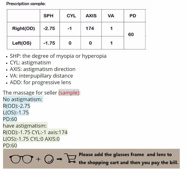 Par Leč Asferični Leči Recept Očala za Kratkovidnost Presbyopia Objektiv HMC Premaz Anti-Sevanje 1.56 & 1.61 & 1.67 & 1.74