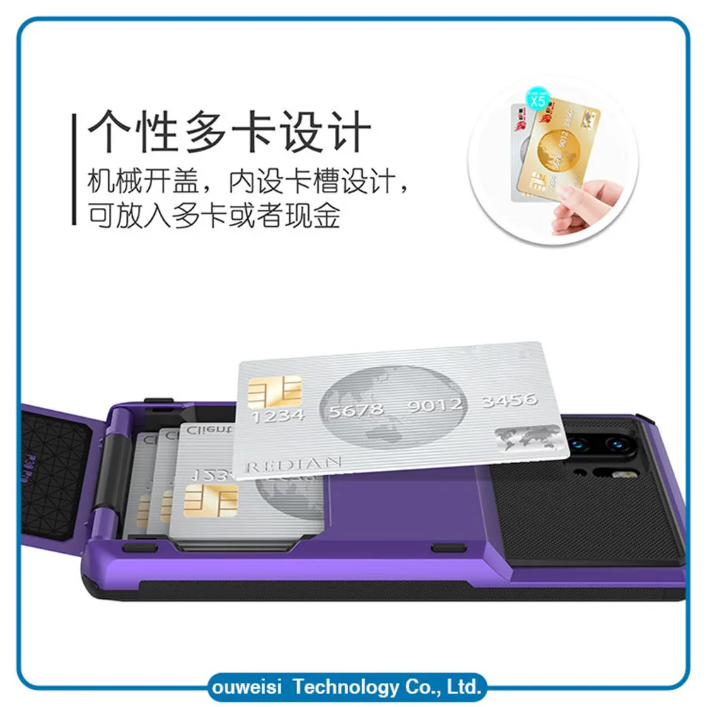 Za LG K40 Stylo 5 Primeru Flip Reže za Kartice Podjetja Oklep Primeru Za LG Stylo 5 K40 Za Huawei P30 Pro Lite P30pro P20 P20pro Pokrov