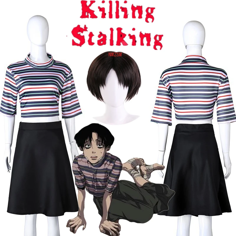 Manga Ubijanje Zalezovanje Yoonbum Yoon Bum Cosplay Kostum Lasuljo Dekleta Priložnostne T-Shirt+Krilo Halloween Carnival Uniform Po Meri