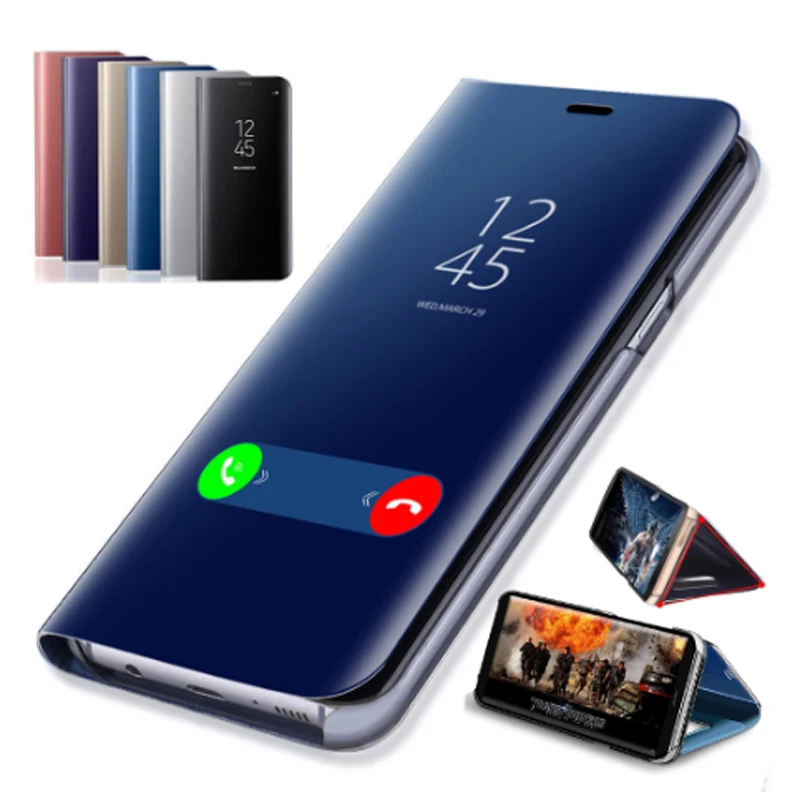 Ogledalo Flip Primeru Za Oneplus 8 Pro Luksuzni Jasen Pogled PU Usnja Kritje Oneplus8 Pro Smart View Primeru Telefon 1+8 Pro