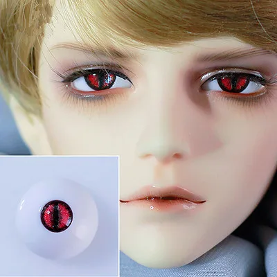 BJD lutka imitacije oči je primerna za 10mm12mm14mm16mm18mm živali učencev majhne iris tekočine zlato pesek vulcan rdečih oči tlak