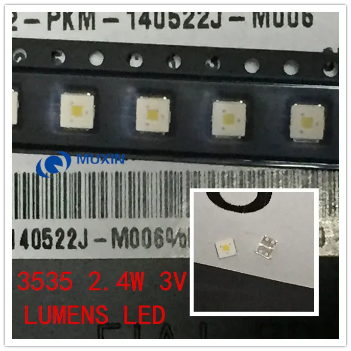50PCS/VELIKO LUMNOV LED Osvetlitvijo Flip-Chip LED 2.4 W 3V 3535 Cool white 153LM LCD Osvetlitev ozadja za TV TV Aplikacijo