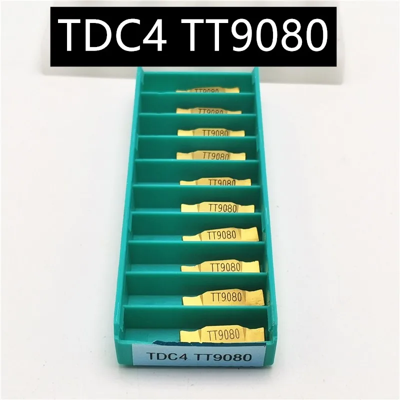 10PCS TDC4 TT9080 Karbida Vstavite Obračanja Orodje za Struženje, Rezkanje Rezalnik CNC Rezalno Orodje Reža za Rezanje