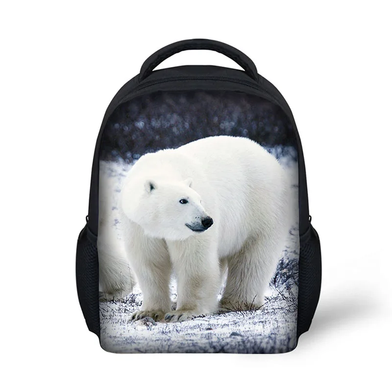 Majhen Nahrbtnik Polarni Medved Tiskanje Otrok, Šolske Torbe Vrtcu Otroci Vrečko za Fante, Dekleta Mini Bagpack šolska torba