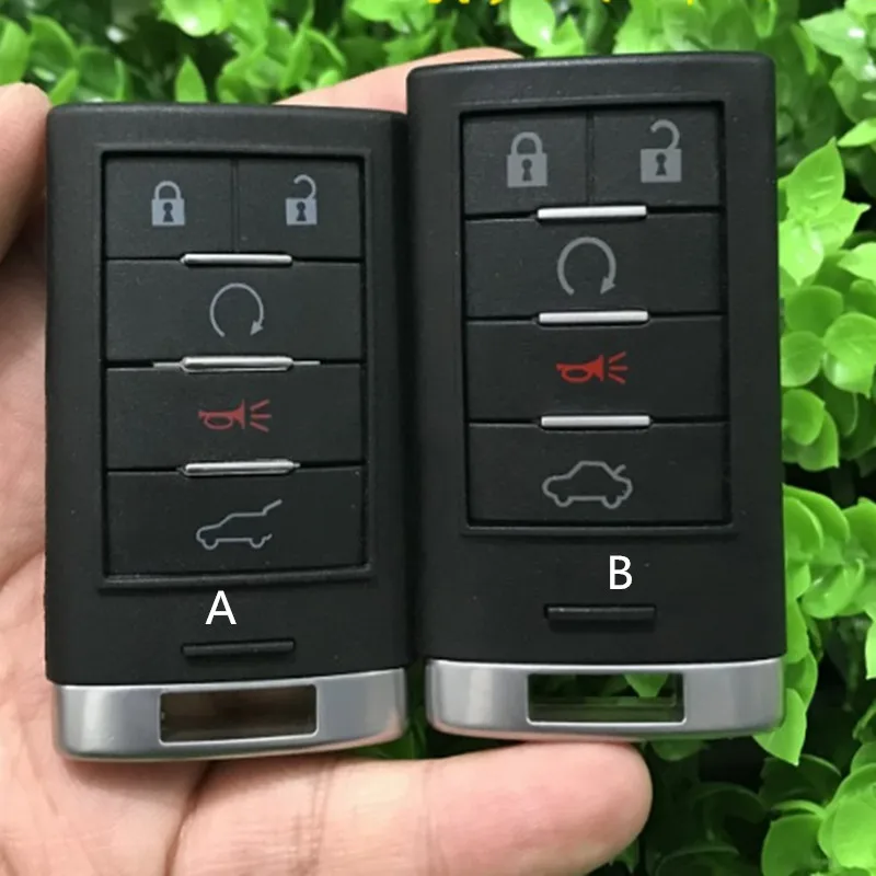 DAKATU Zamenjava 5 Gumbi Avto Ključ Lupini Za Cadillac CTS DTS SRX SLS Smart Remote Key Primeru Vstopa Fob Ključ Zajema Prazno