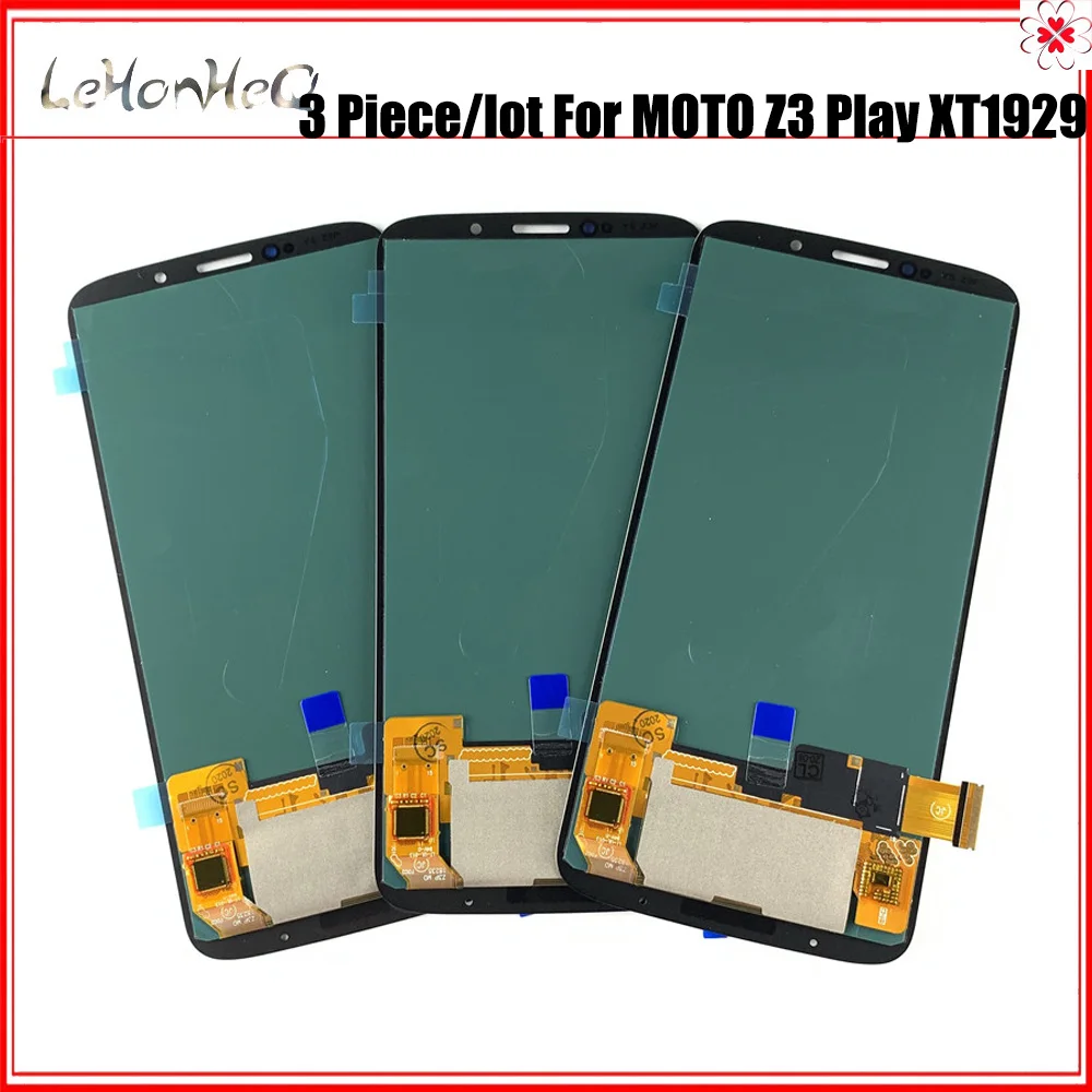 3 Kos/veliko LCD Za Moto Z3 Igrajo XT1929 Zaslon LCD Zaslon na Dotik, Računalnike Skupščine