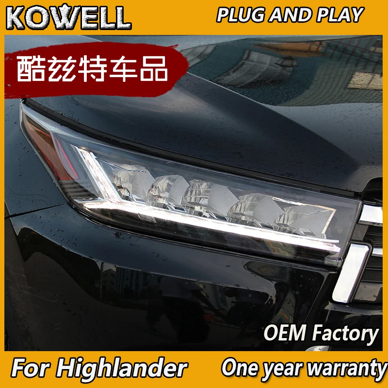Avto Styling za Toyota Highlander Žarometi 2018 Nove Kluger/highlander VSE LED Smerniki LED DRL Dinamičen zavoj signal