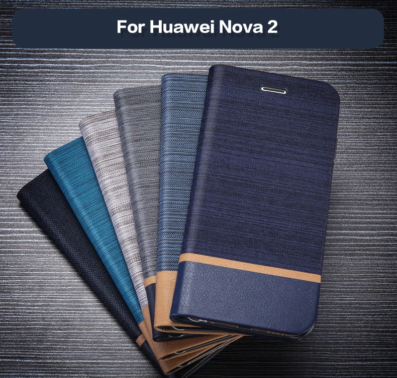 Podjetje Pu Usnjena Torbica Za Huawei Nova 2 Flip Primeru Mehko Tpu Silikon Hrbtni Pokrovček Za Huawei Nova 2 Reža Za Kartico Knjige V Primeru