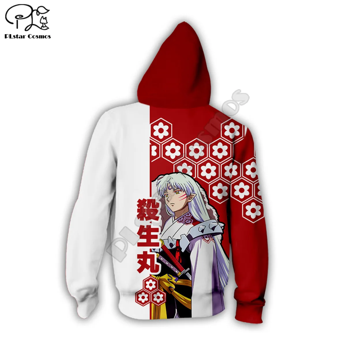 Sesshoumaru Anime 3d vsem Natisnjeno Unisex hoodies Harajuku Moda Priložnostne Hooded zip Majica s kapuco padec ladijskega prometa