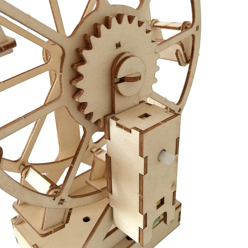 Najnovejši Ustvarjalne Električni Ferris Wheel DIY Znanost Steblo Igrače Nastavite Lesene Puzzle Obrti Tehnologije Izobraževalne Igrače za Otroke
